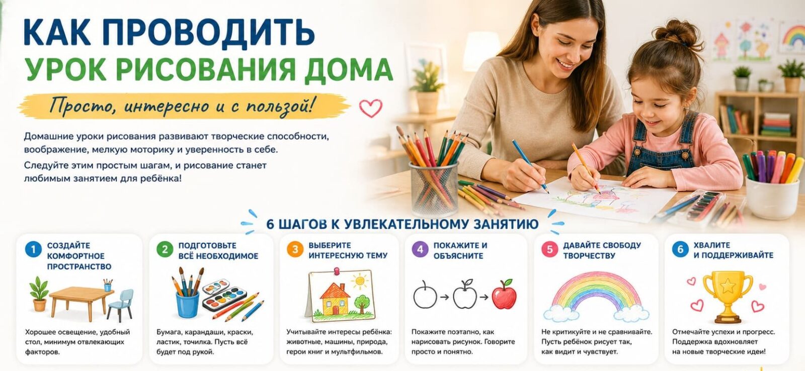 Как проводить урок рисования дома