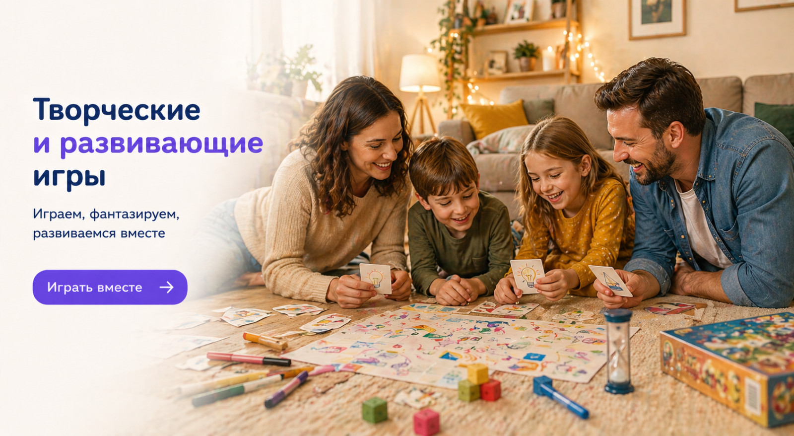 Творческий игровой момент с семьей