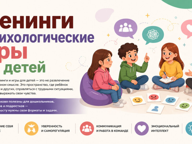 Тренинги и психологические игры для детей: упражнения по возрастам