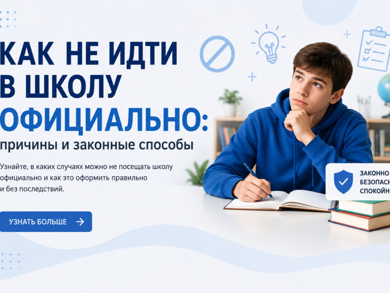 Как не идти в школу официально: причины и законные способы