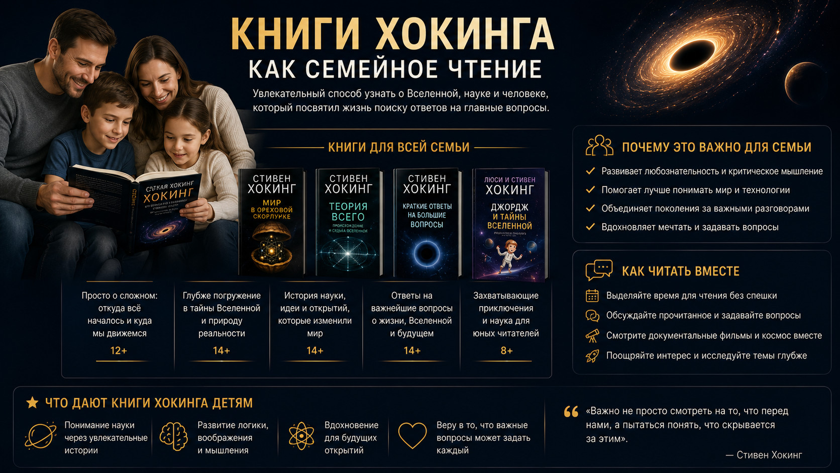 Книги Хокинга как семейное чтение
