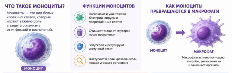 Моноциты повышены у ребенка: причины и что делать