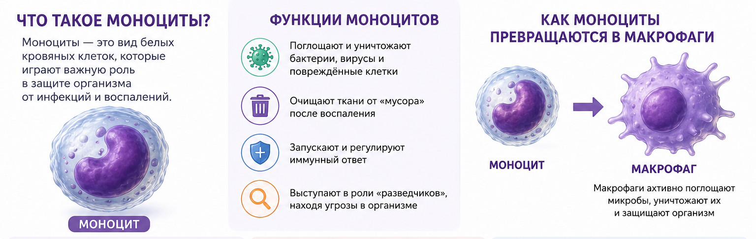 Моноциты повышены у ребенка: причины и что делать