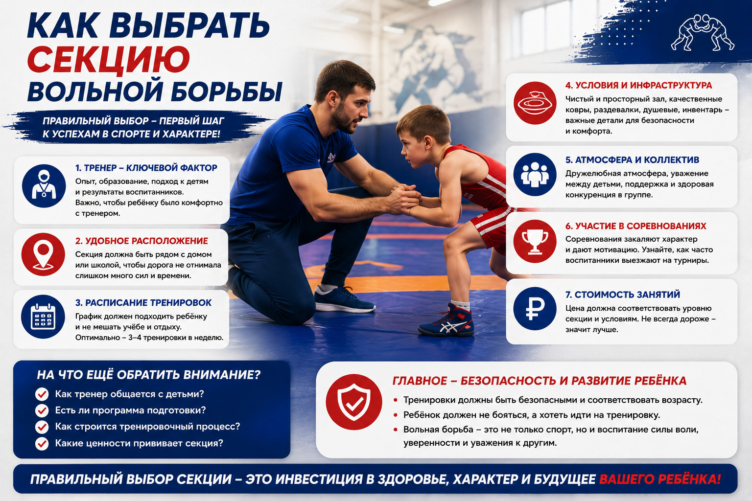 Как выбрать секцию вольной борьбы
