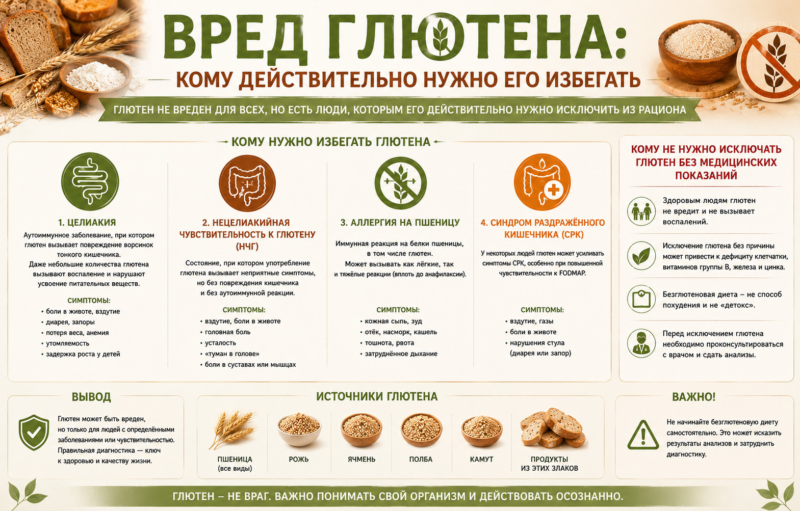 Вред глютена: кому действительно нужно его избегать