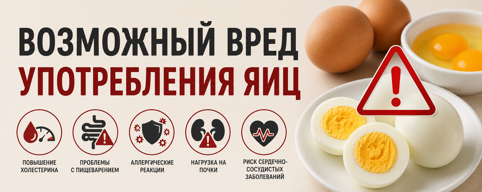 Возможный вред употребления яиц