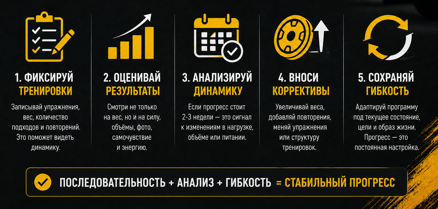 Как отслеживать прогресс и корректировать программу