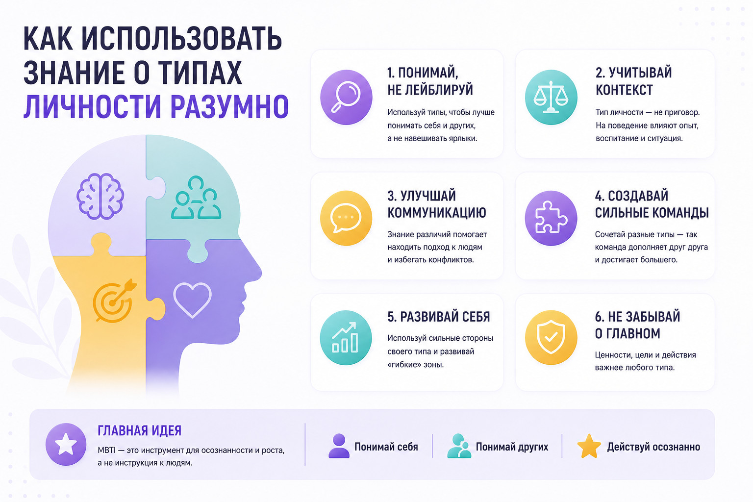 Как использовать знание о типах личности разумно