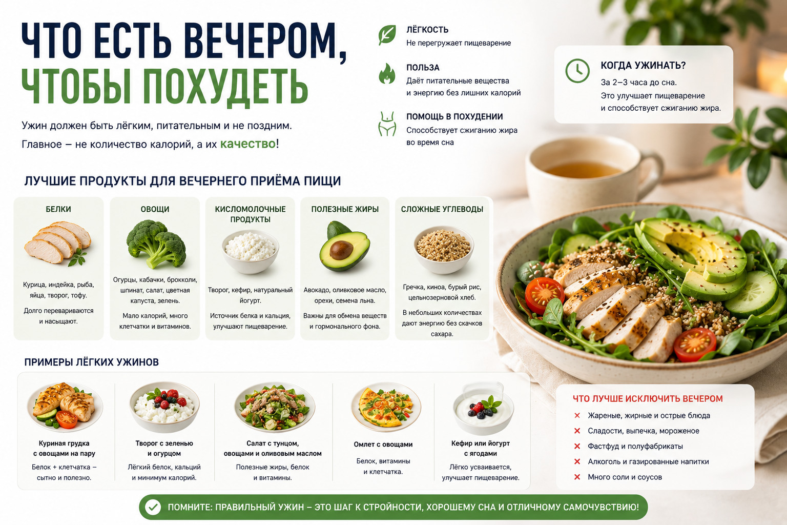 Что есть вечером чтобы похудеть