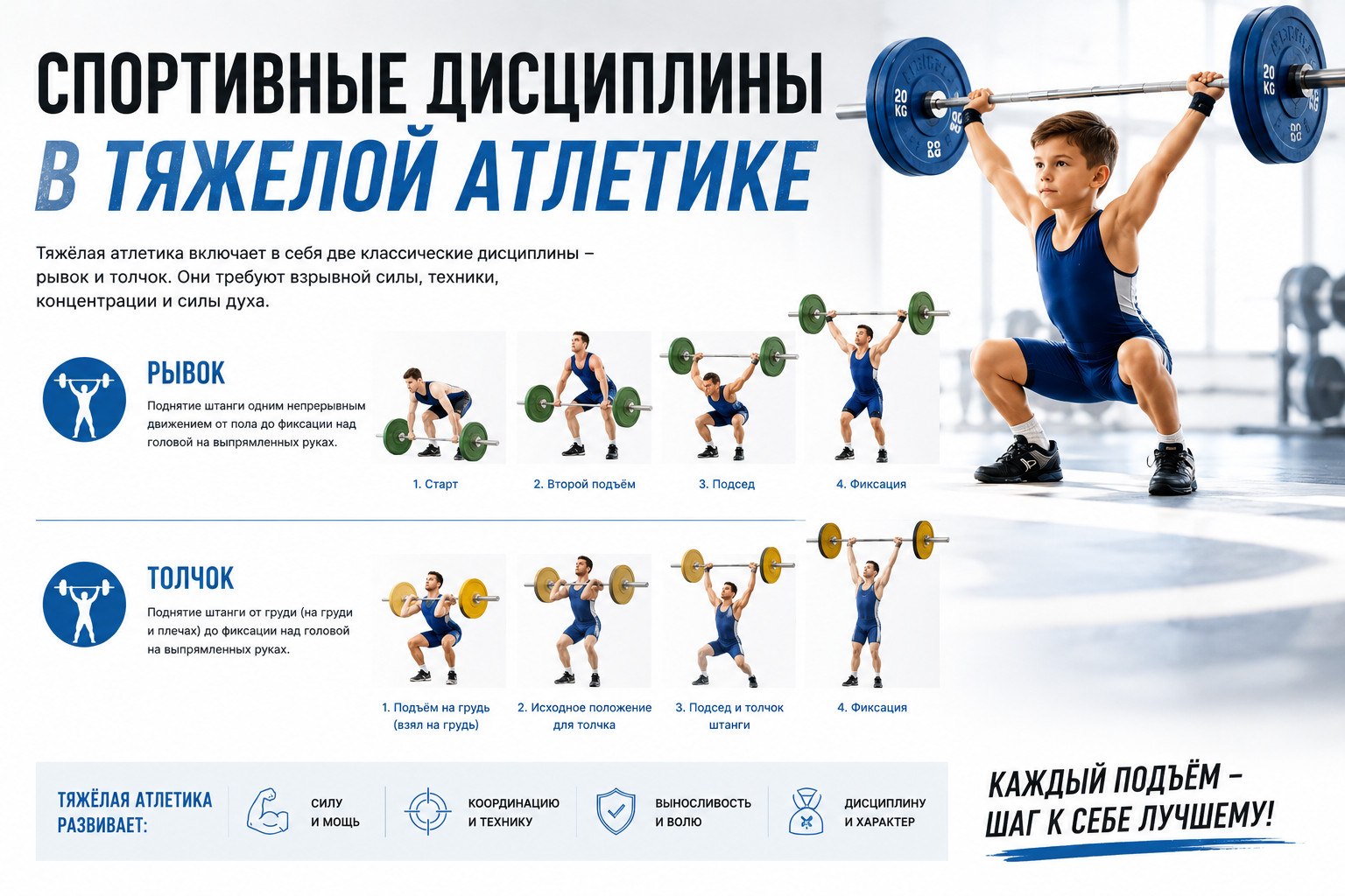 Спортивные дисциплины в тяжелой атлетике