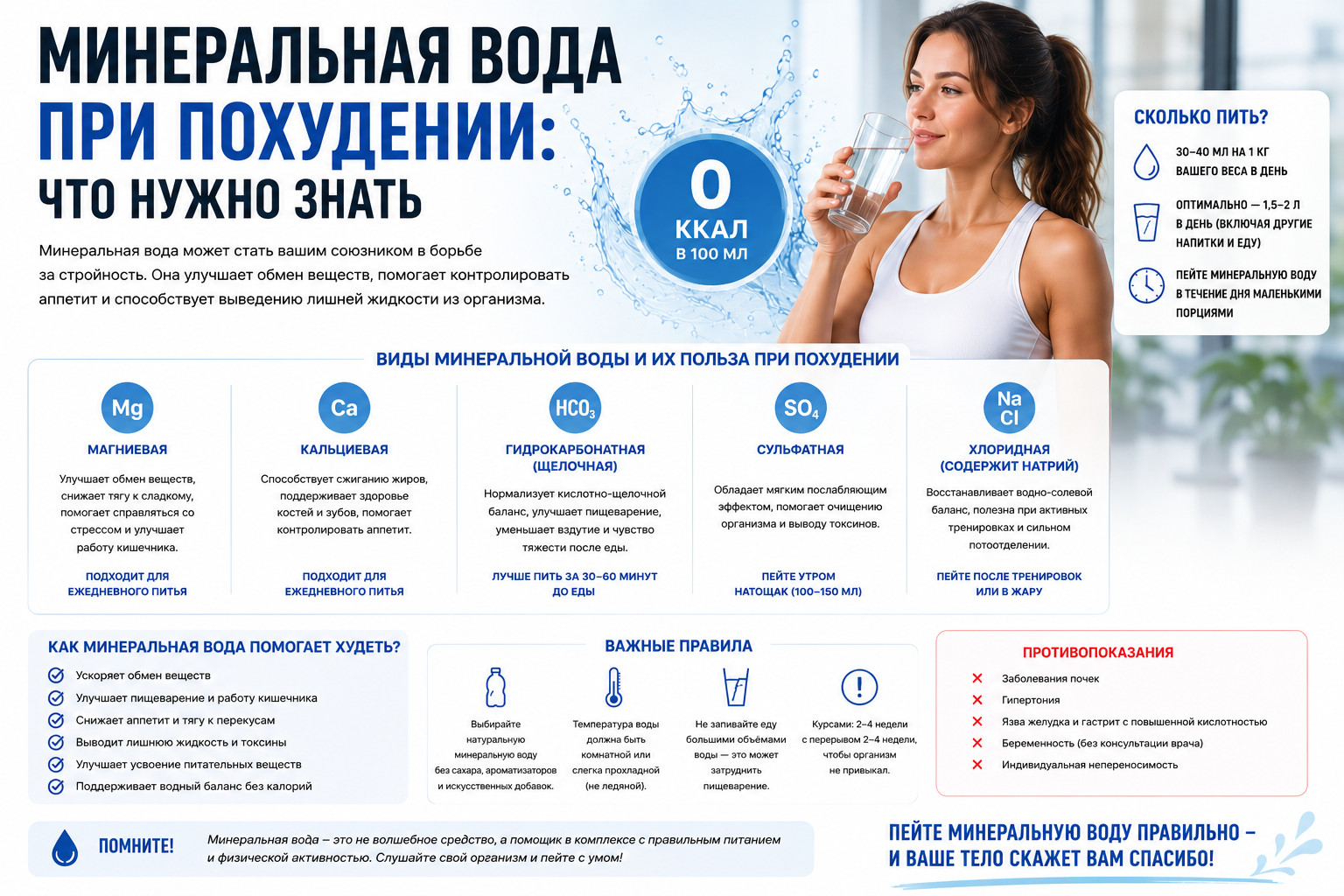 Минеральная вода при похудении: что нужно знать
