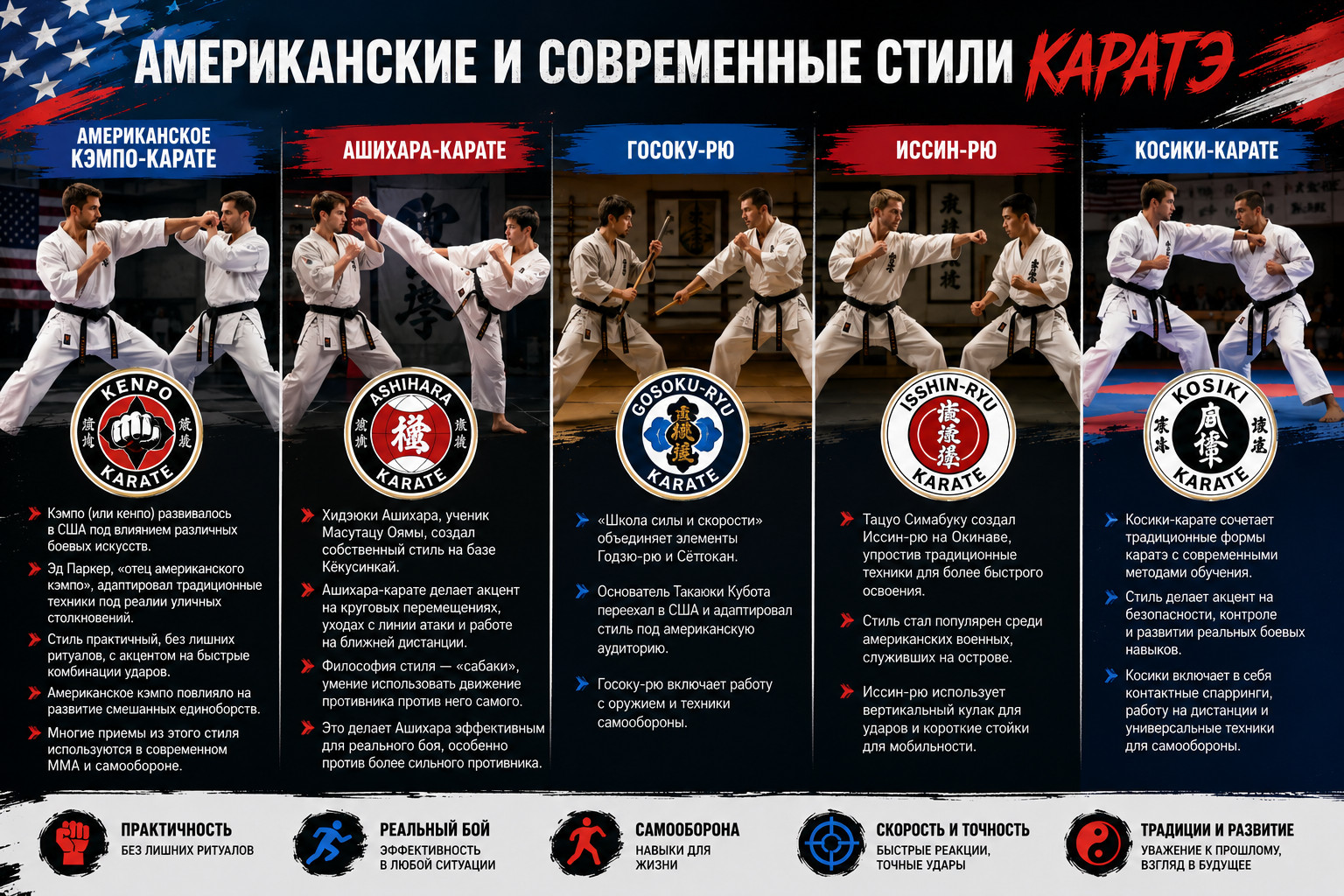 Современные стили карате в США 