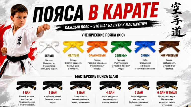 Пояса в карате: цвета, порядок, нормативы и значение рангов