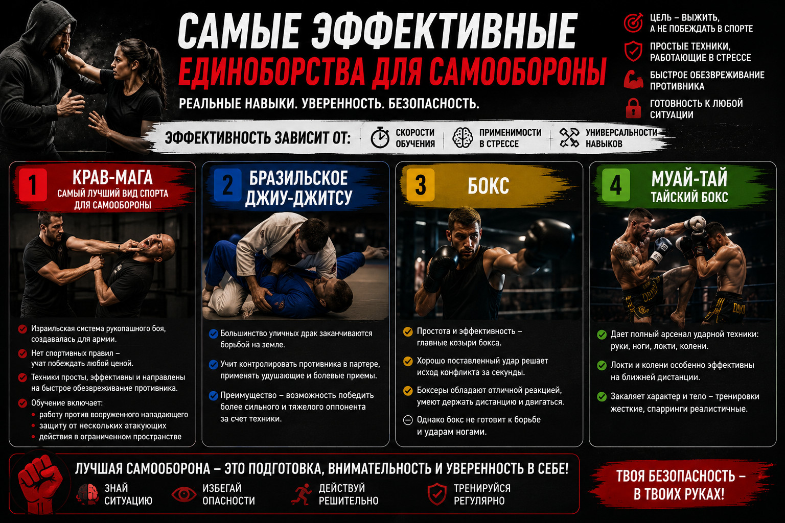 Эффективная самооборона: выбор стиля

