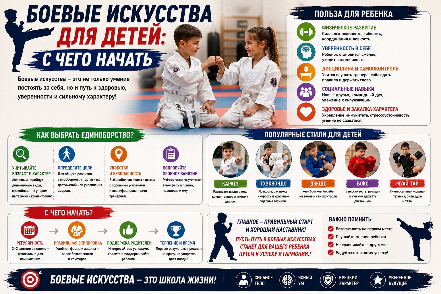 Боевые искусства для детей: начало пути

