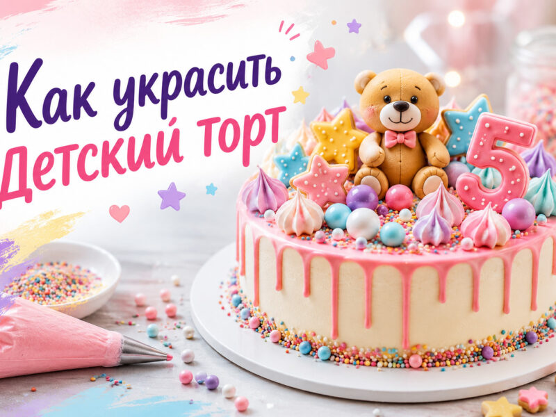 Как украсить детский торт своими руками: 5 идей для дня рождения