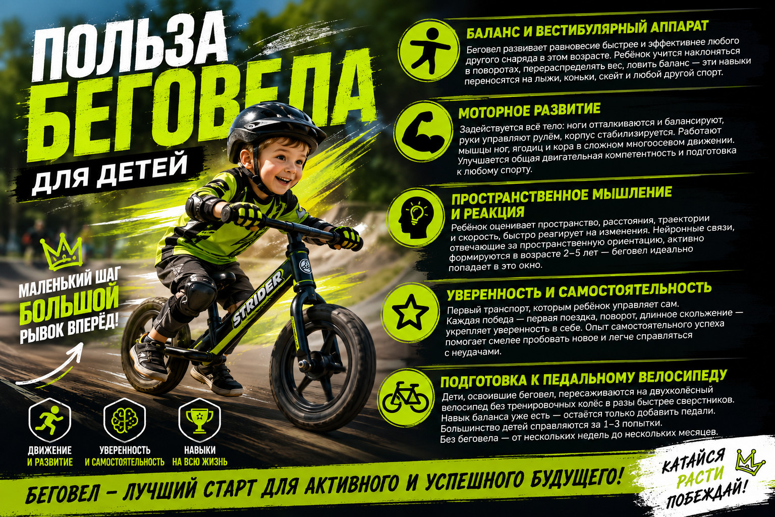 Польза беговела для детей