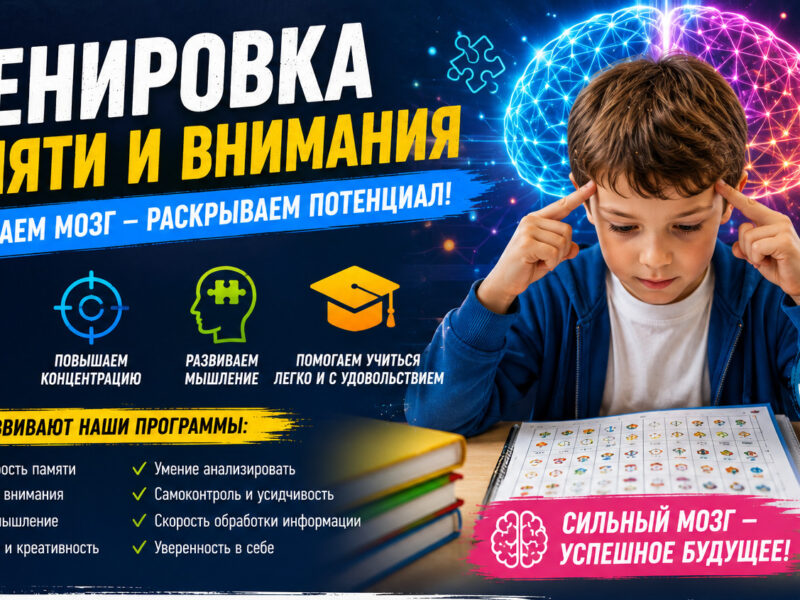 Тренировка памяти и внимания для детей: умнее, быстрее, увереннее