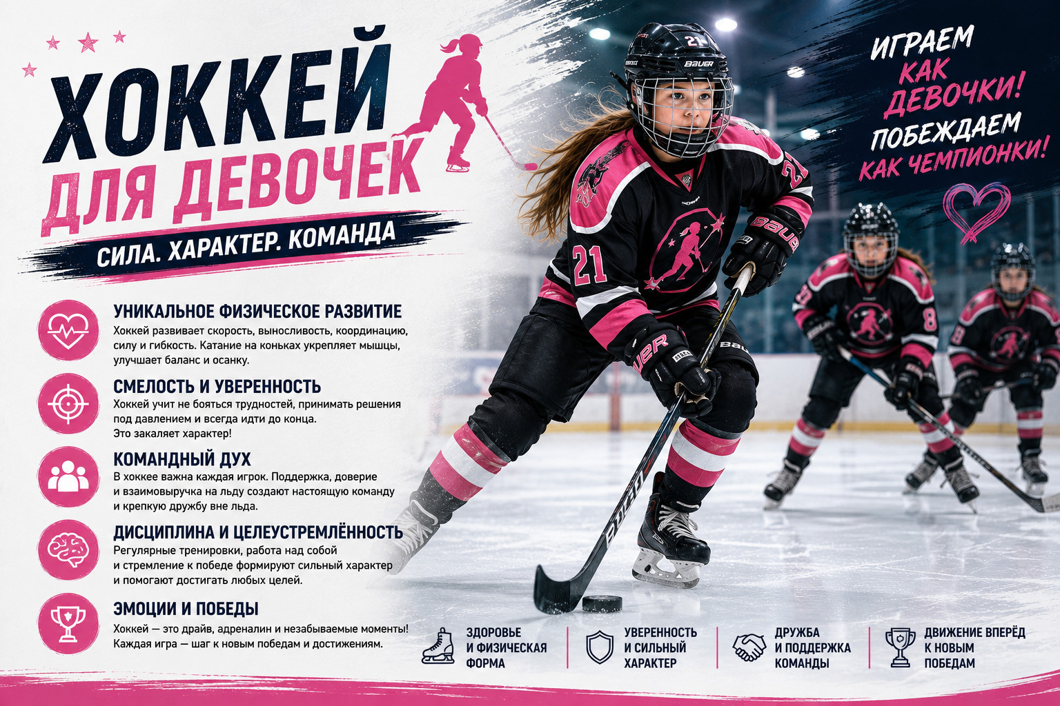 Хоккей для девочек: играем как чемпионки

