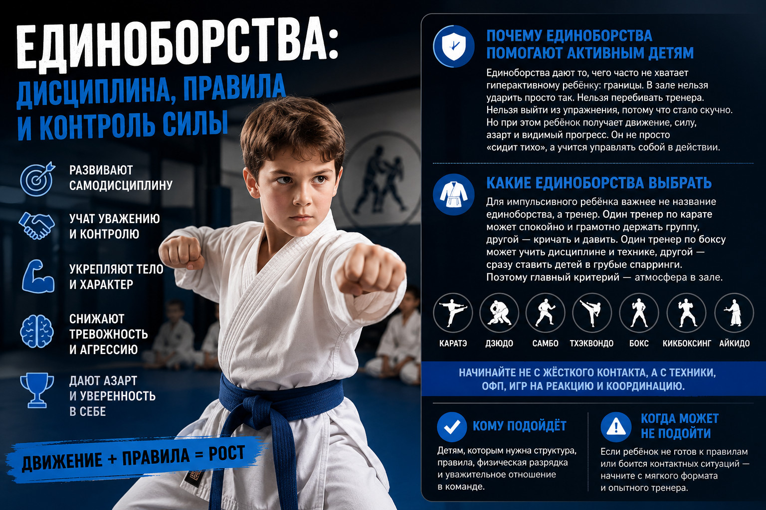 Единоборства для детей: дисциплина и рост 