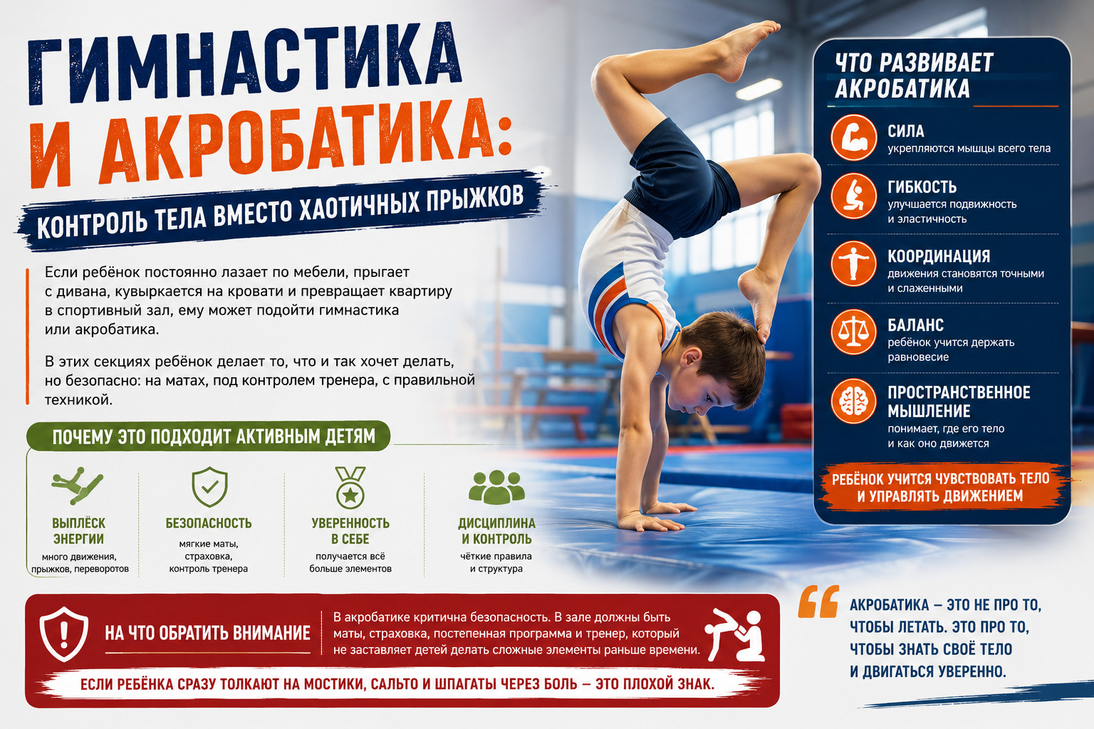 Гимнастика и акробатика для детей 