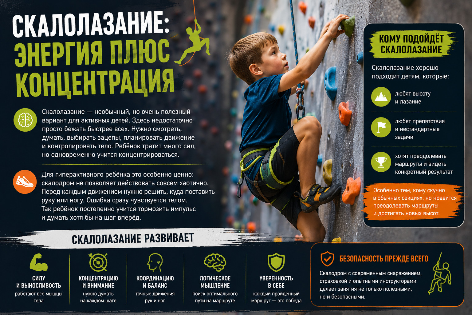 Скалолазание: развиваем тело и ум 
