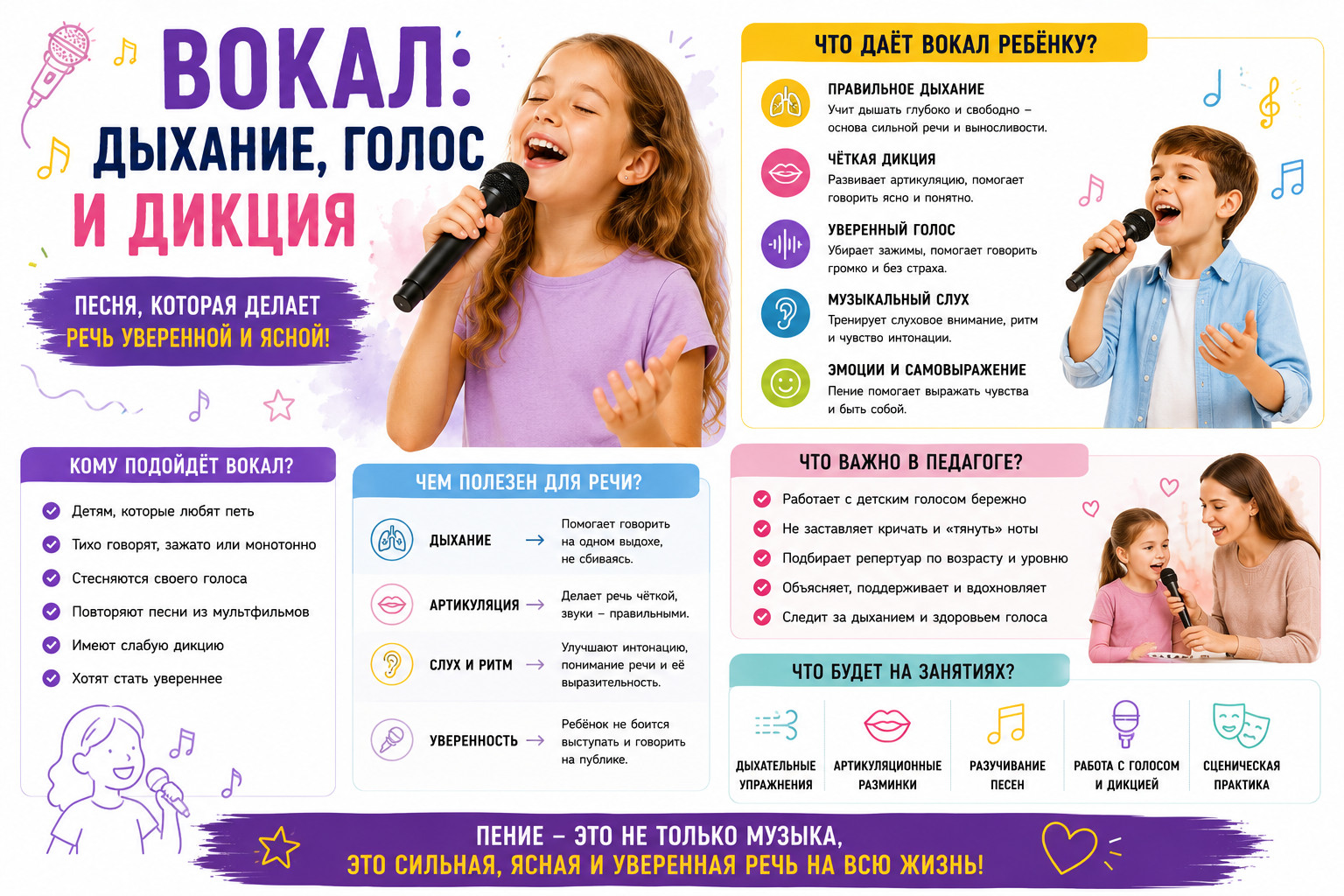 Вокальные уроки для детей

