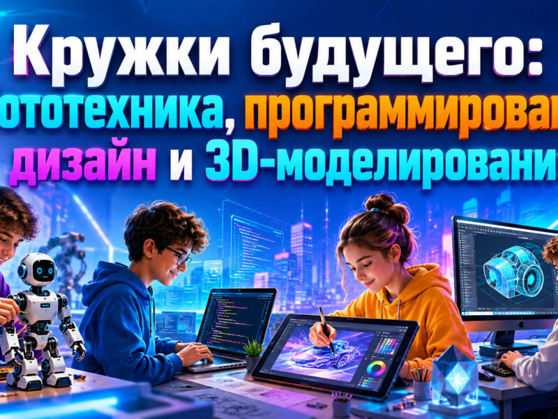 Кружки будущего: робототехника, программирование, дизайн и 3D-моделирование