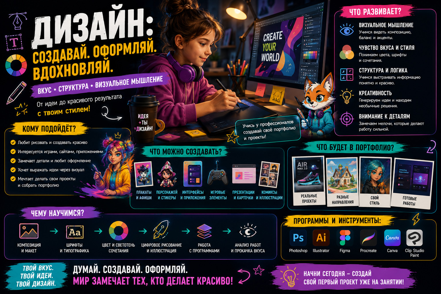 Дизайн для начинающих: вдохновляй и твори