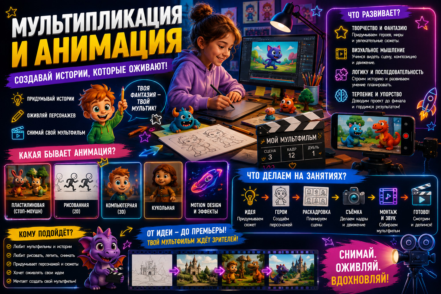 Мир мультипликации: твори, оживляй!