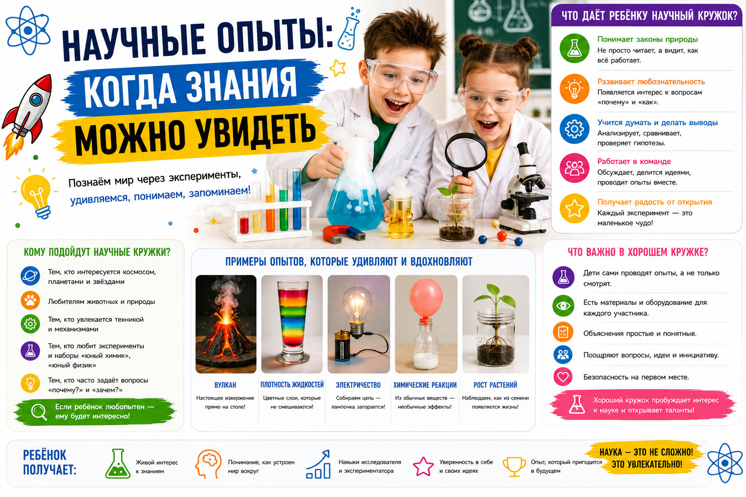 Научные эксперименты для детей