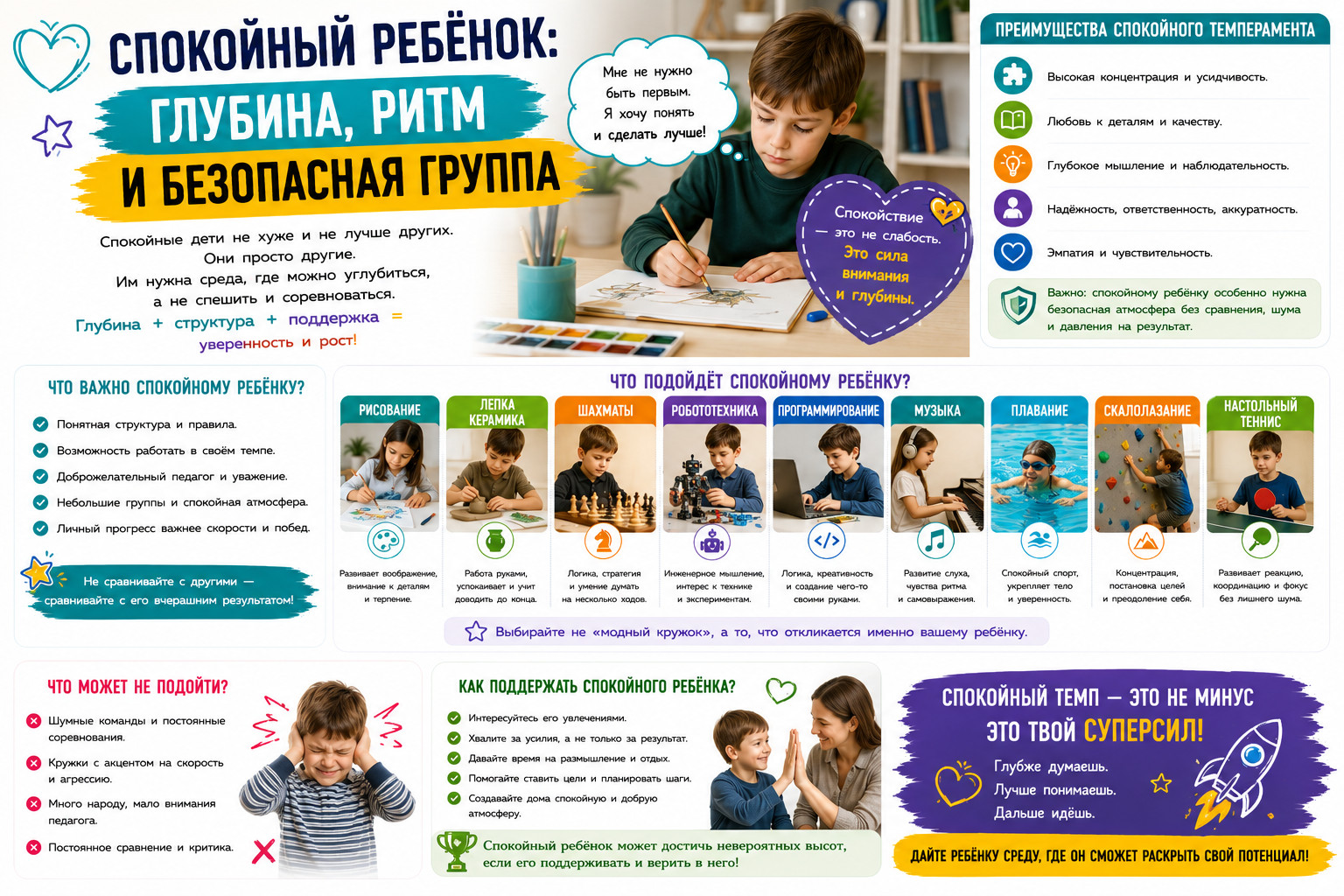 Спокойный ребёнок и его развитие