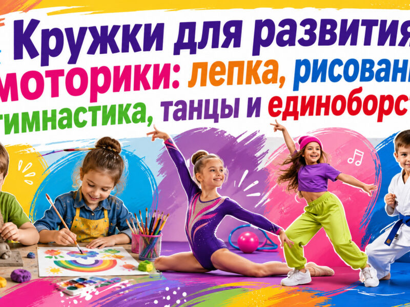 Кружки для развития моторики: лепка, рисование, гимнастика, танцы и единоборства