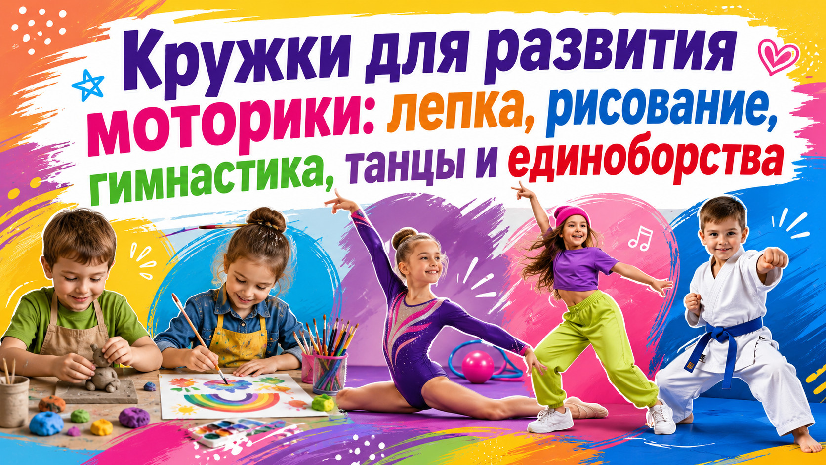 Кружки для развития моторики: лепка, рисование, гимнастика, танцы и единоборства