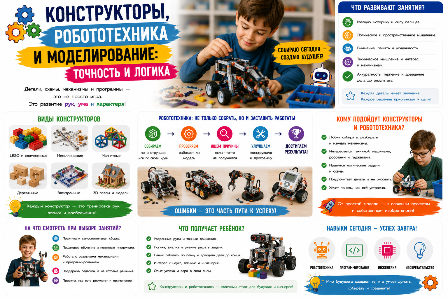 Конструкторы и робототехника для детей


