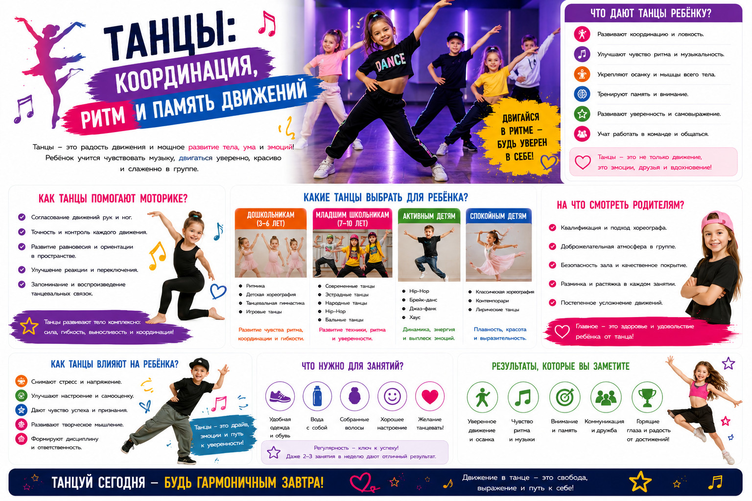 Яркие танцы для детей

