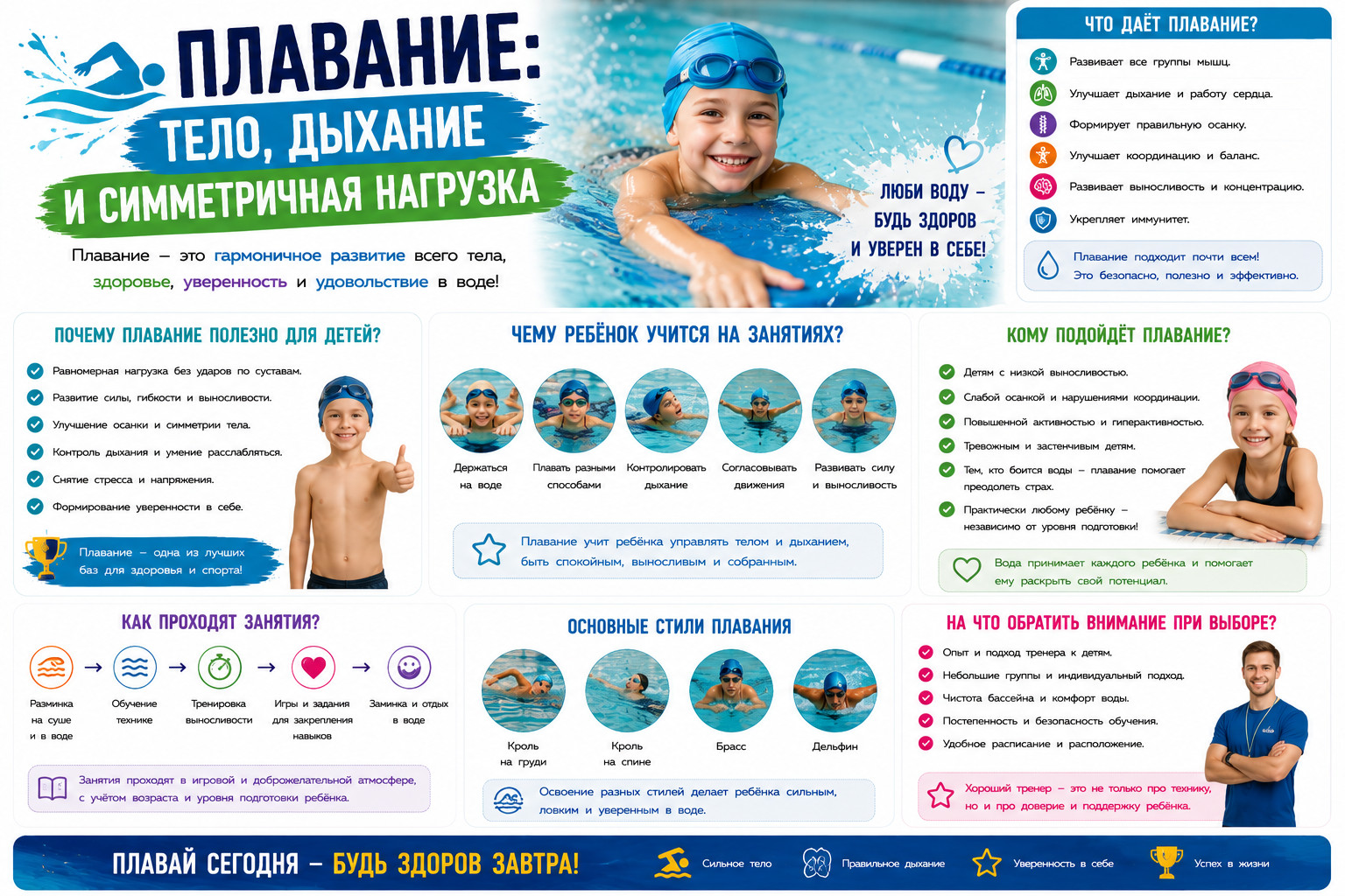 Плавание для детей: здоровье и уверенность


