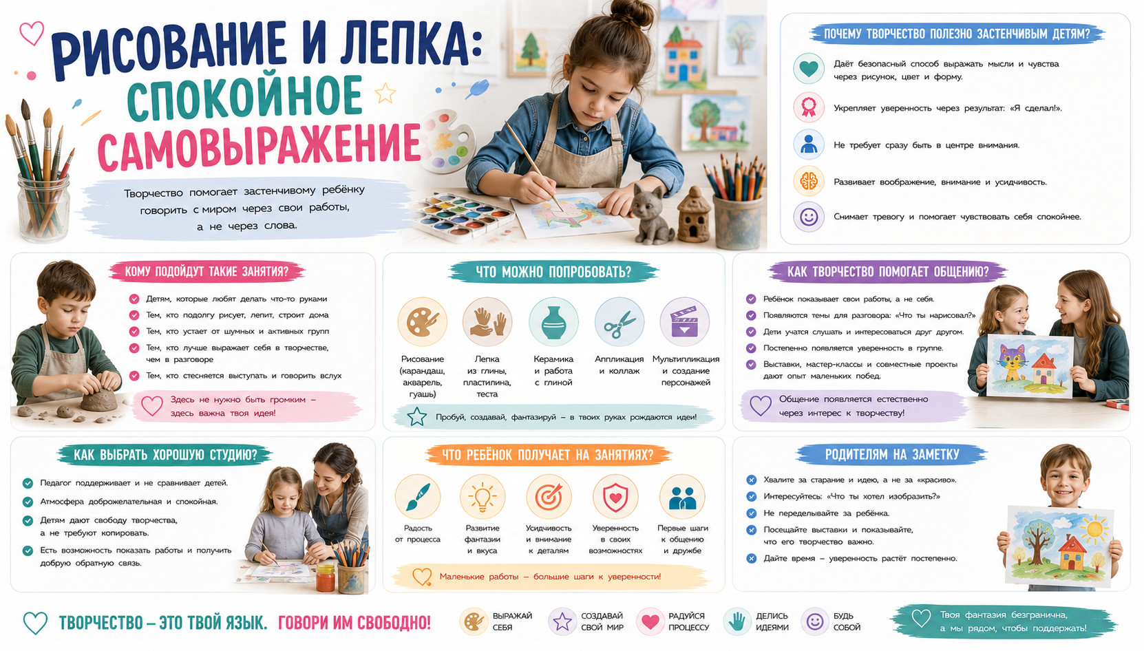 Творчество для застенчивых детей


