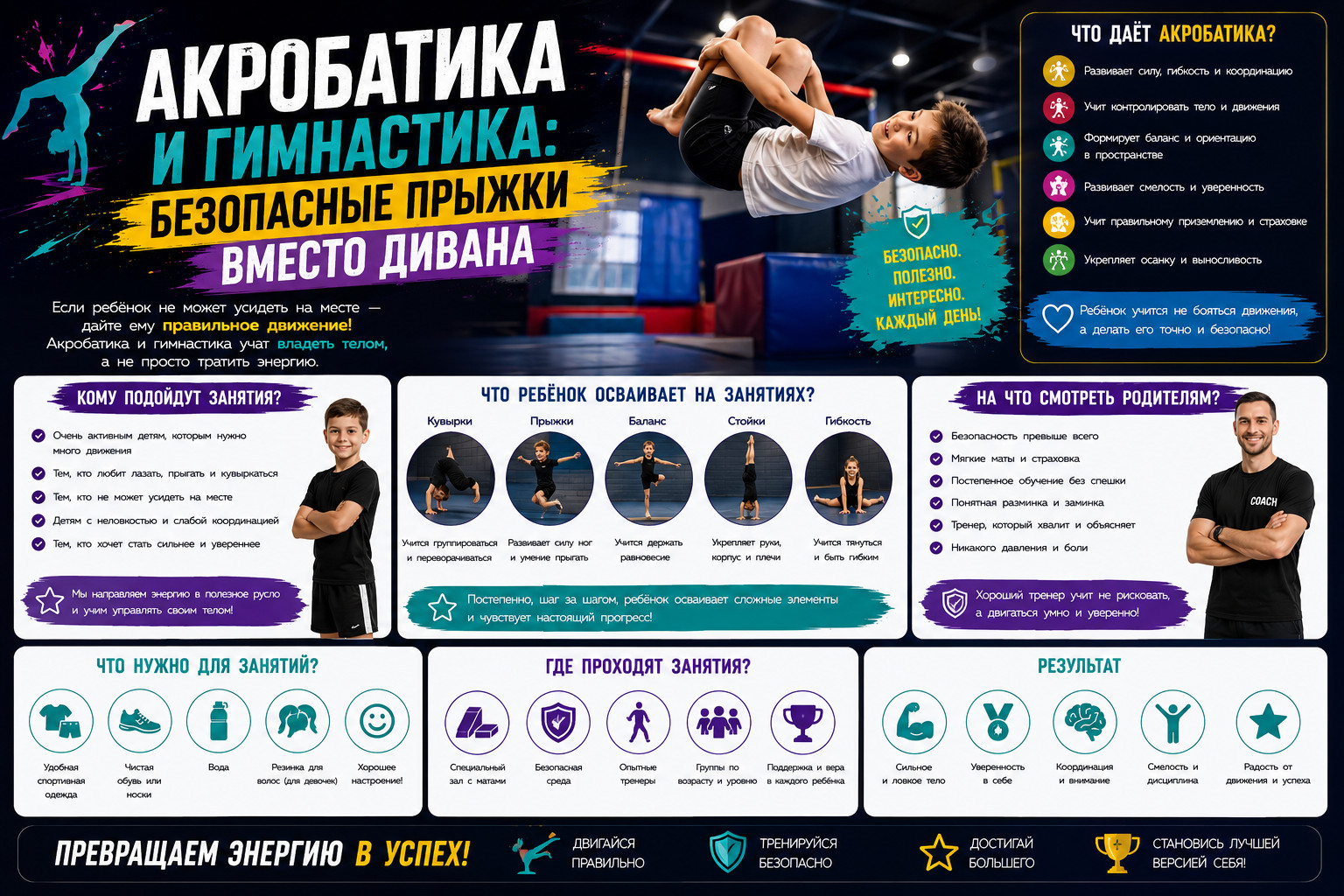 Акробатика и гимнастика для детей
