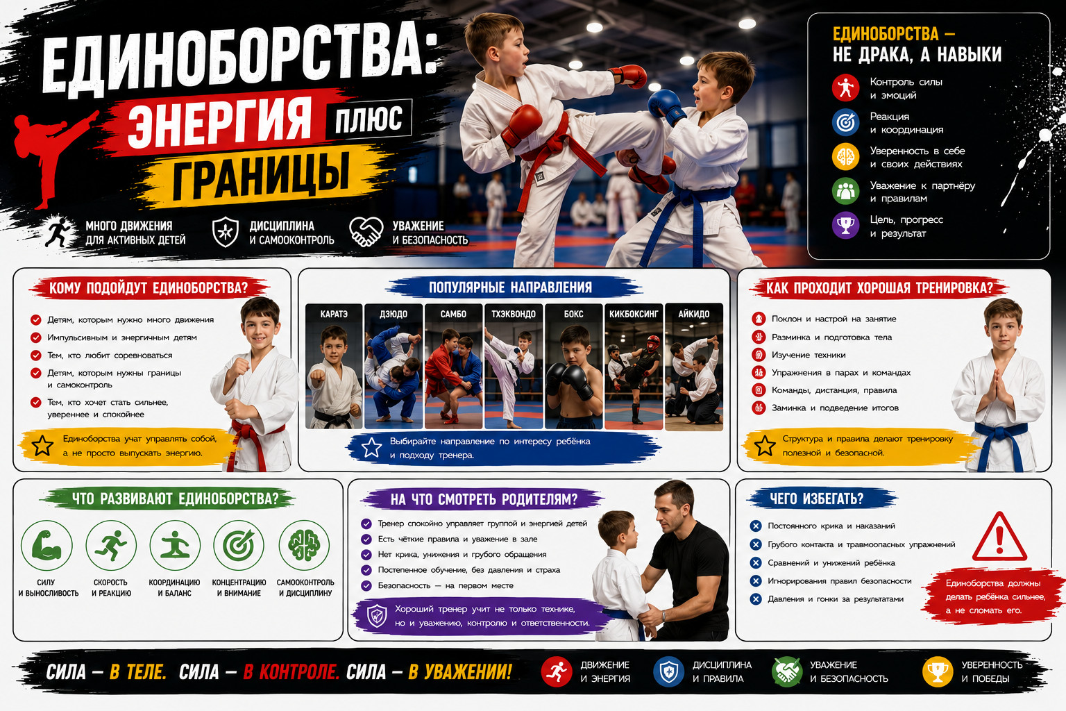 Единоборства для активных детей